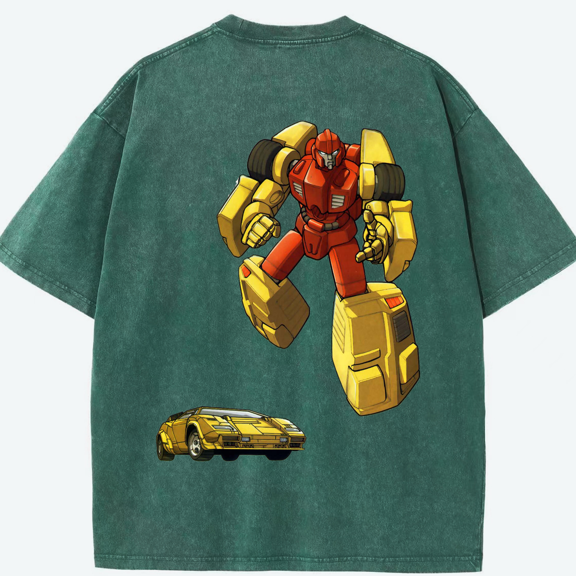 （画像用）  綿100% ヴィンテージ風 半袖Tシャツ（背面プリント）